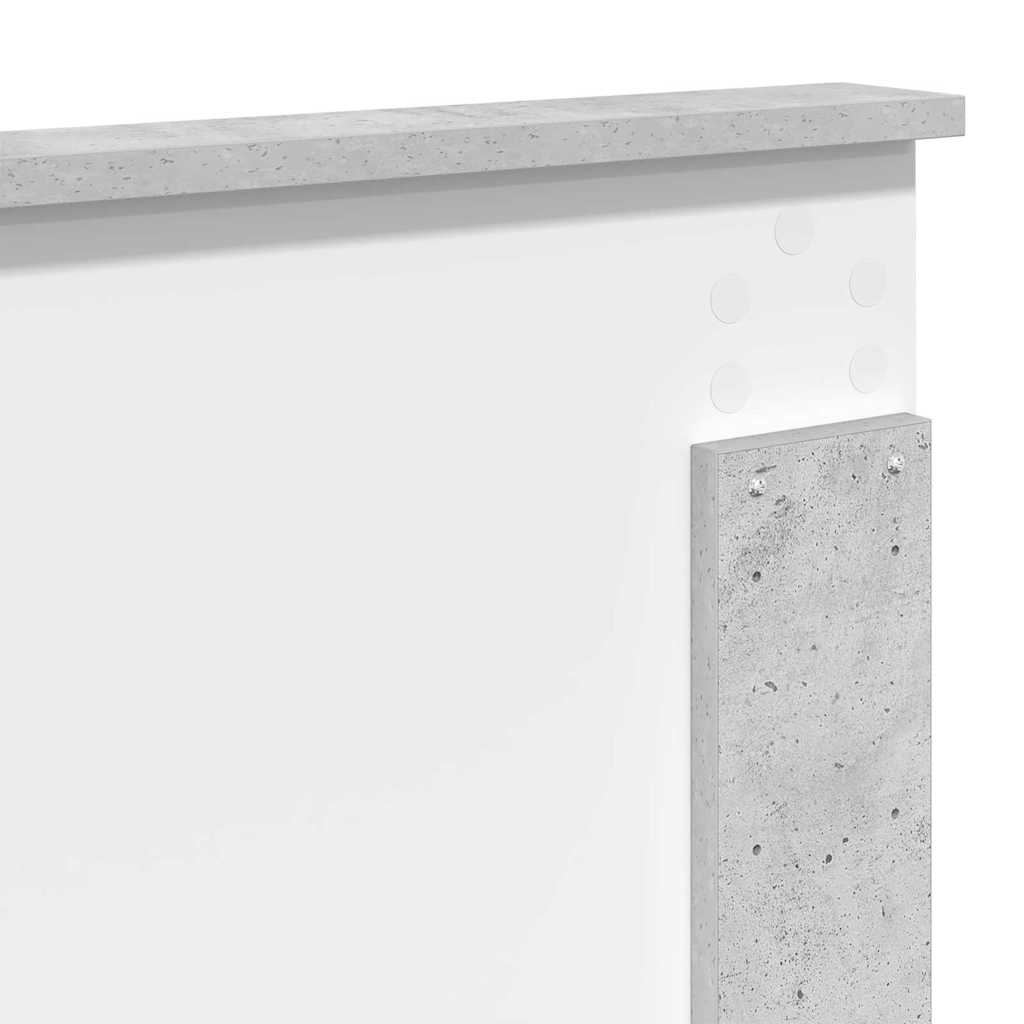 vidaXL Κεφαλάρι με κεφαλάρι Σκυρόδεμα Γκρι 160 cm Επεξεργασμένο ξύλο