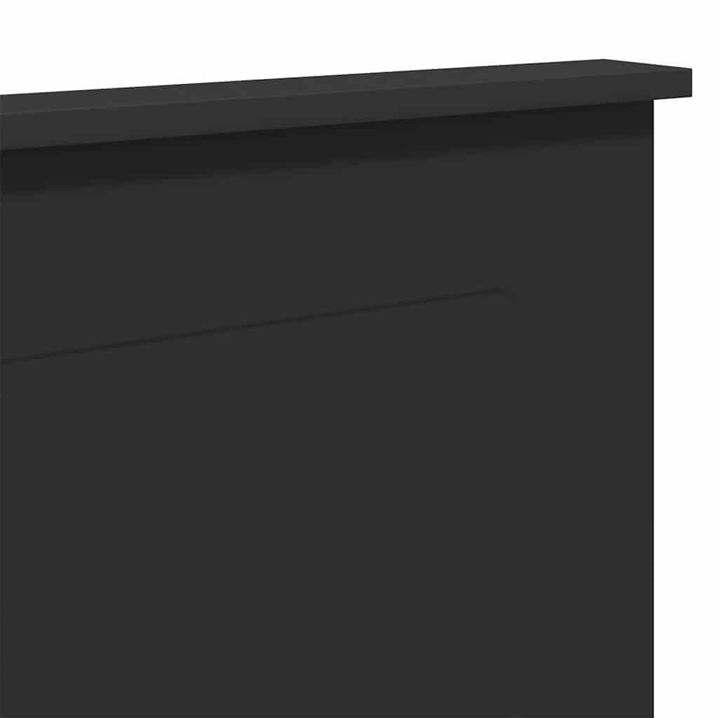 vidaXL Κεφαλάρι με κεφαλάρι Μαύρη Οξυά 150 cm Επεξεργασμένο ξύλο