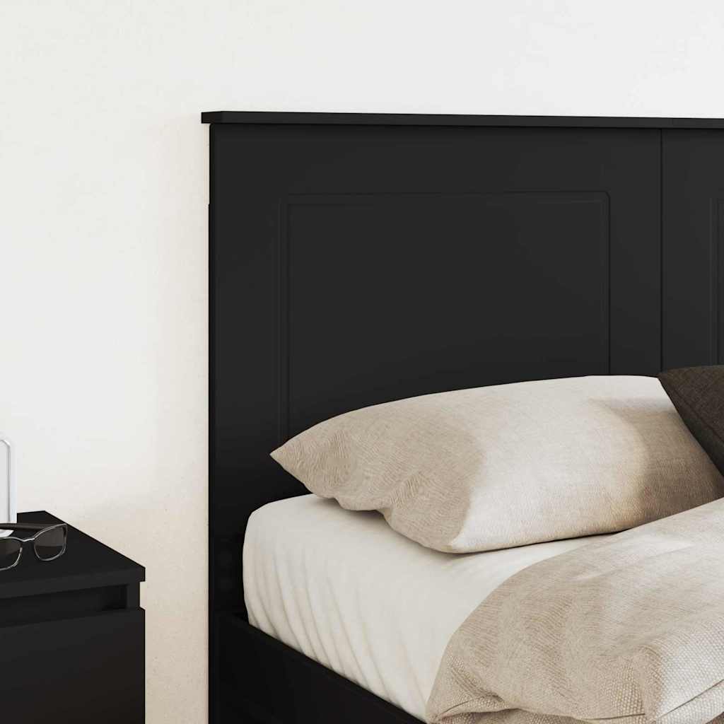 vidaXL Κεφαλάρι με κεφαλάρι Μαύρη Οξυά 150 cm Επεξεργασμένο ξύλο