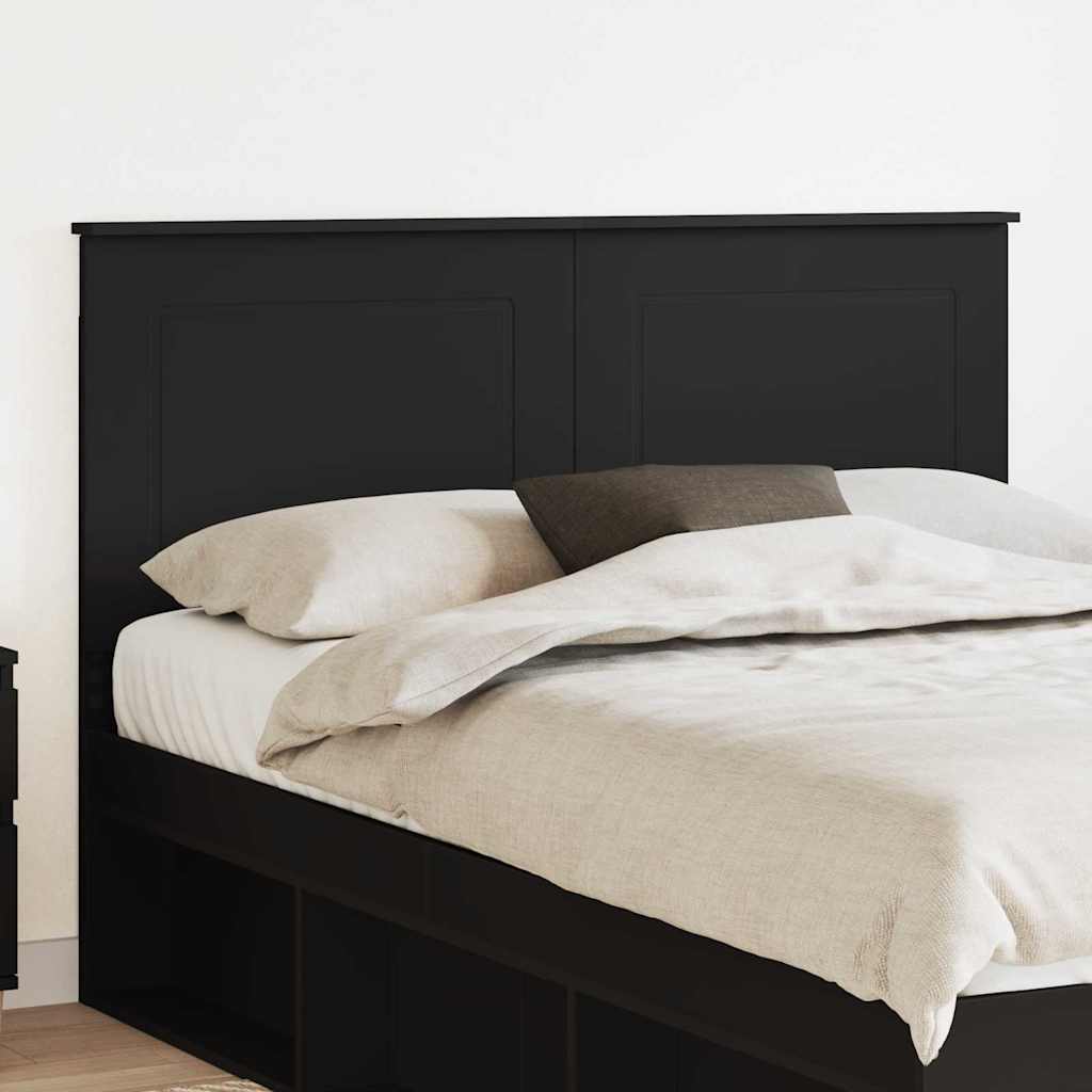 vidaXL Κεφαλάρι με κεφαλάρι Μαύρη Οξυά 150 cm Επεξεργασμένο ξύλο