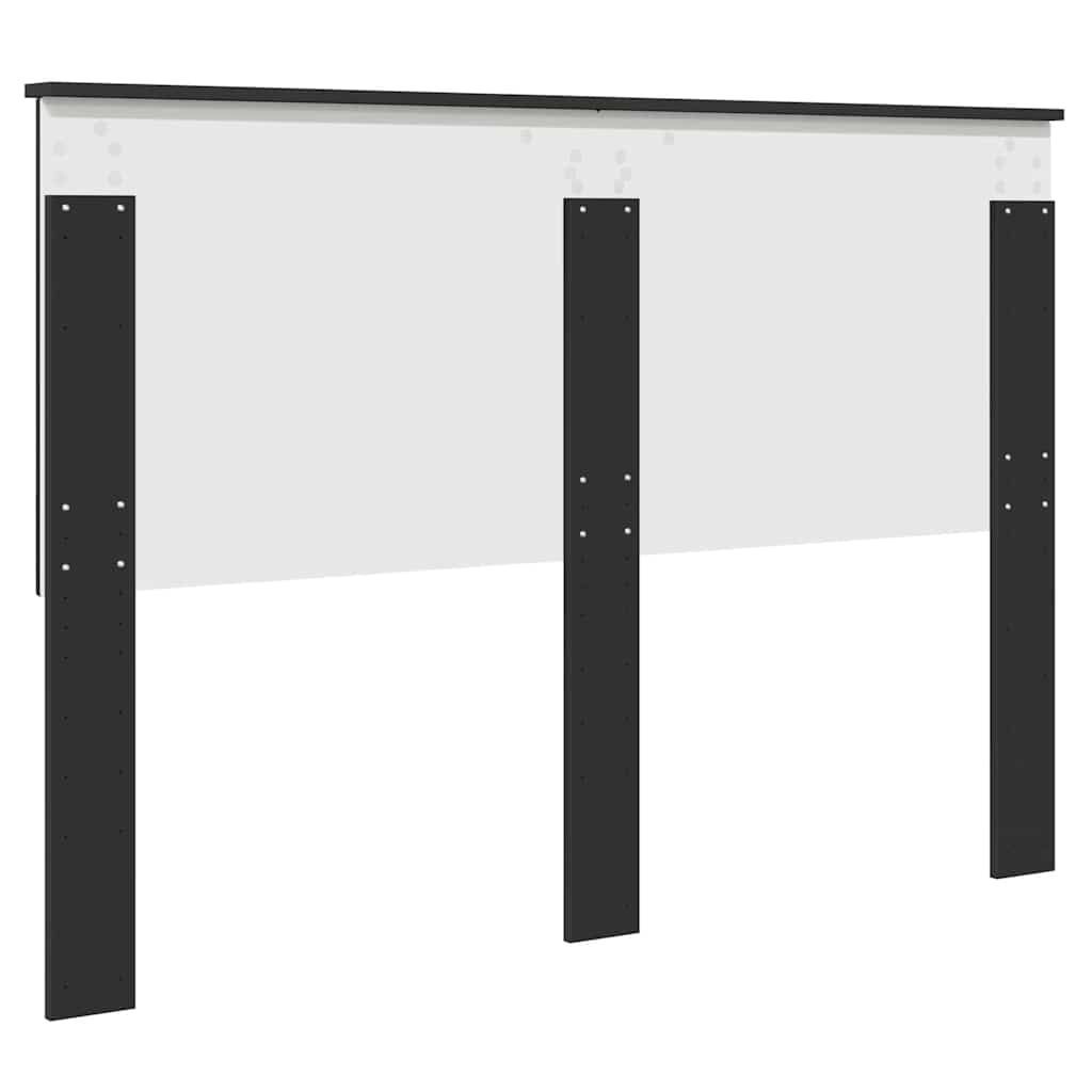 vidaXL Κεφαλάρι με κεφαλάρι Μαύρη Οξυά 150 cm Επεξεργασμένο ξύλο