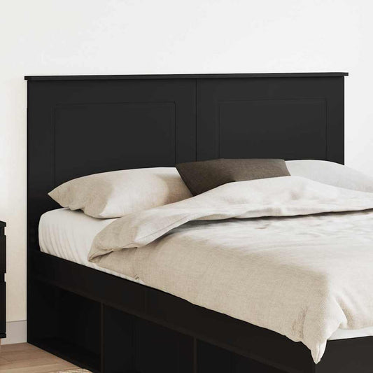 vidaXL Κεφαλάρι με κεφαλάρι Μαύρη Οξυά 140 cm Επεξεργασμένο ξύλο