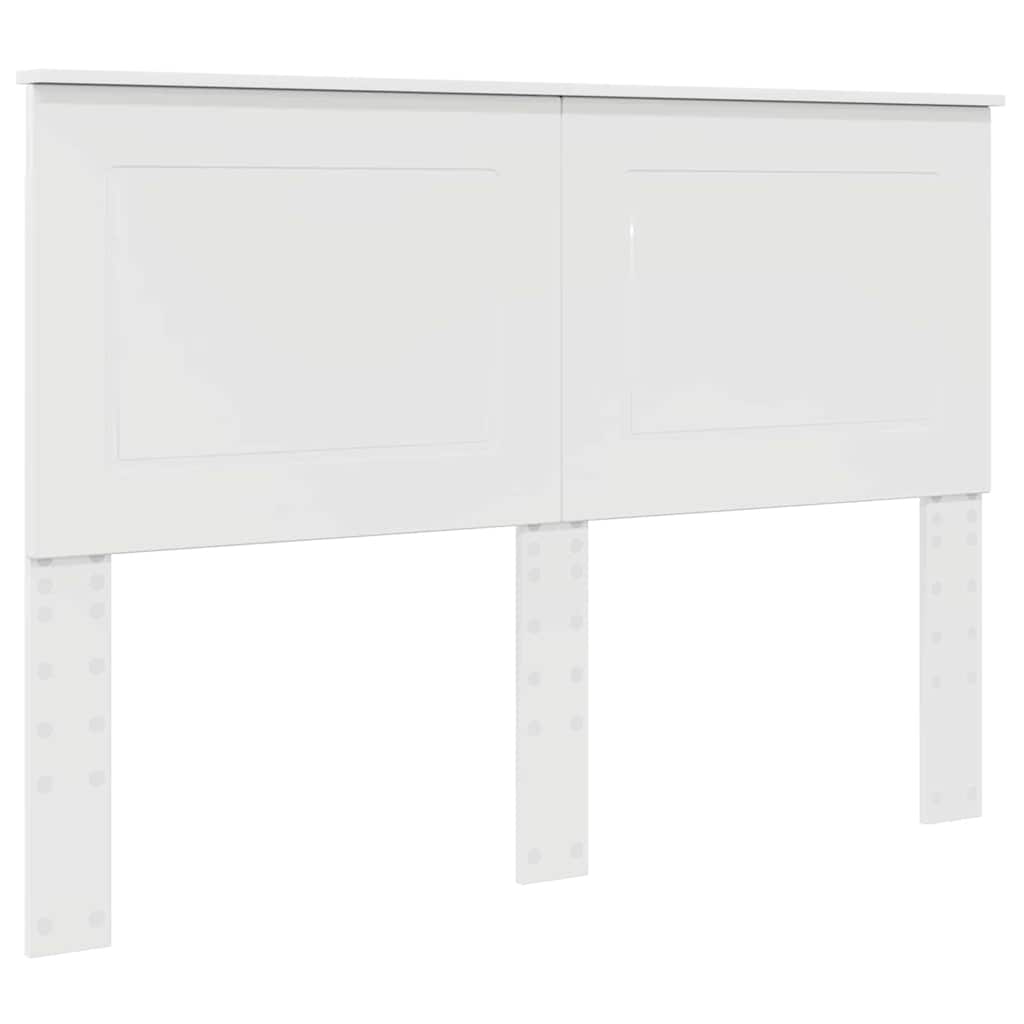 vidaXL Κεφαλάρι με κεφαλάρι Γυαλιστερό Λευκό 140 cm Επεξεργασμένο ξύλο