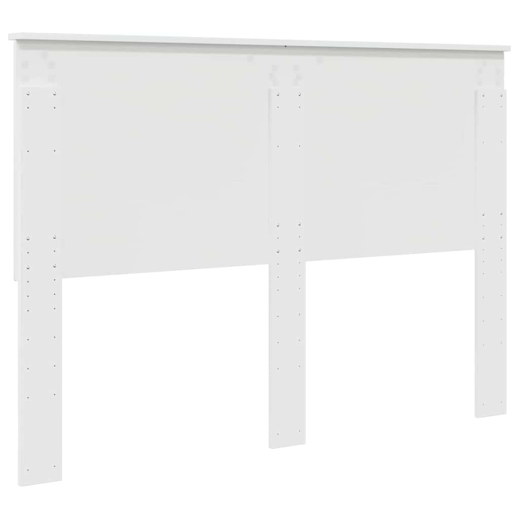 vidaXL Κεφαλάρι με κεφαλάρι Γυαλιστερό Λευκό 140 cm Επεξεργασμένο ξύλο