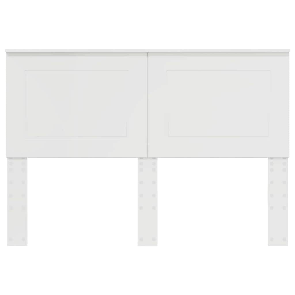 vidaXL Κεφαλάρι με κεφαλάρι Γυαλιστερό Λευκό 140 cm Επεξεργασμένο ξύλο