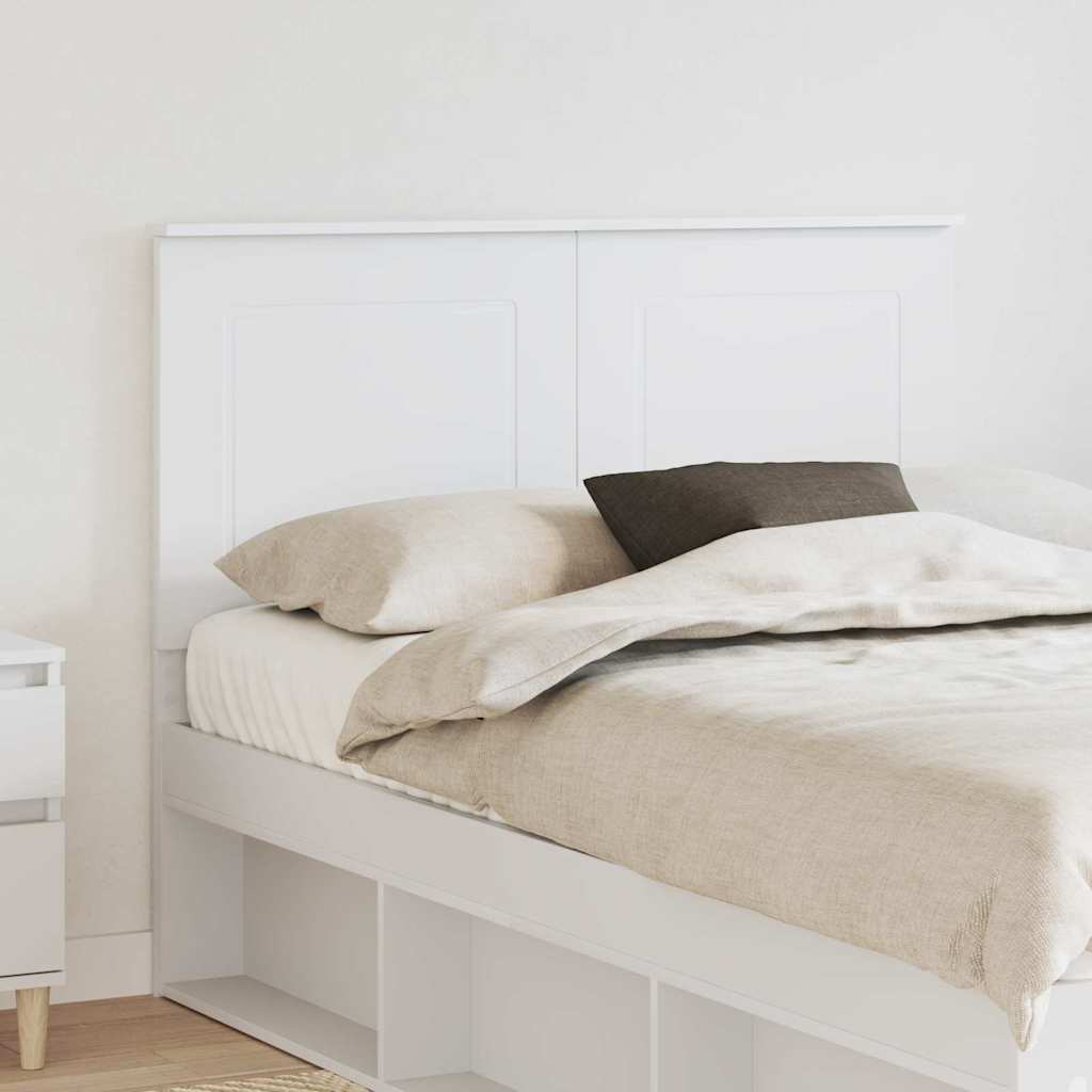 vidaXL Κεφαλάρι με κεφαλάρι Λευκό 135 cm Επεξεργασμένο ξύλο