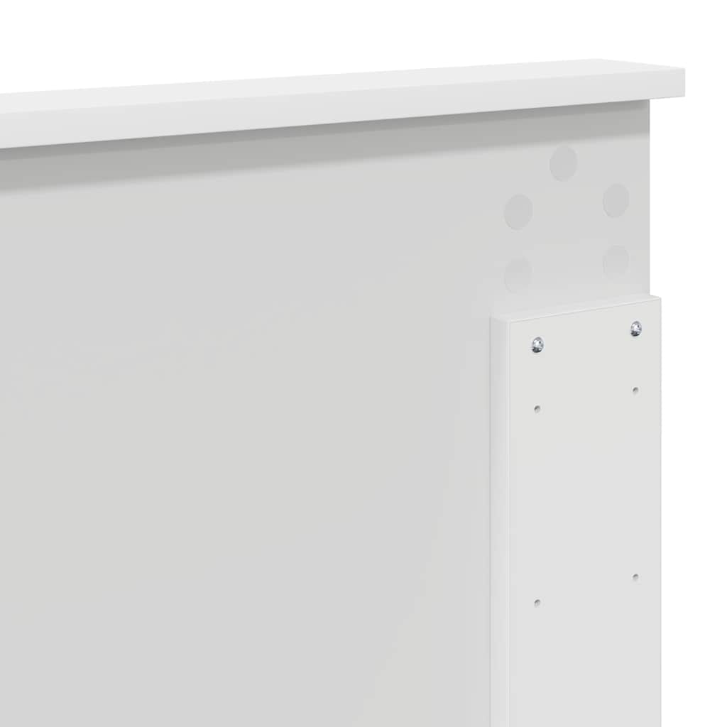 vidaXL Κεφαλάρι με κεφαλάρι Λευκό 120 cm Επεξεργασμένο ξύλο