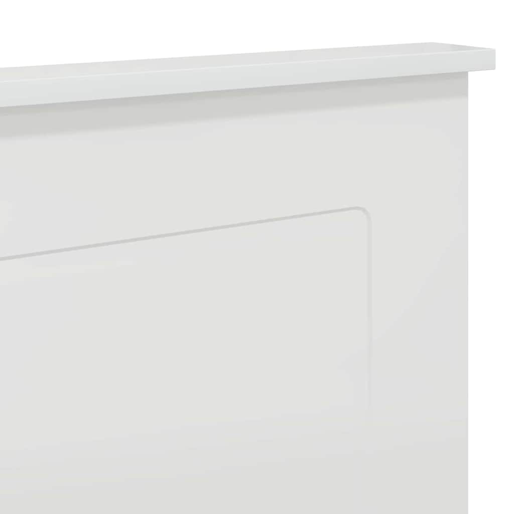 vidaXL Κεφαλάρι με κεφαλάρι Γυαλιστερό Λευκό 120 cm Επεξεργασμένο ξύλο