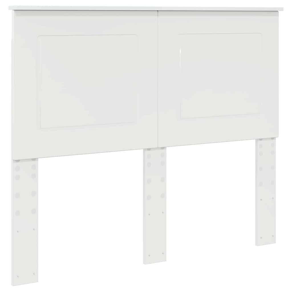 vidaXL Κεφαλάρι με κεφαλάρι Γυαλιστερό Λευκό 120 cm Επεξεργασμένο ξύλο