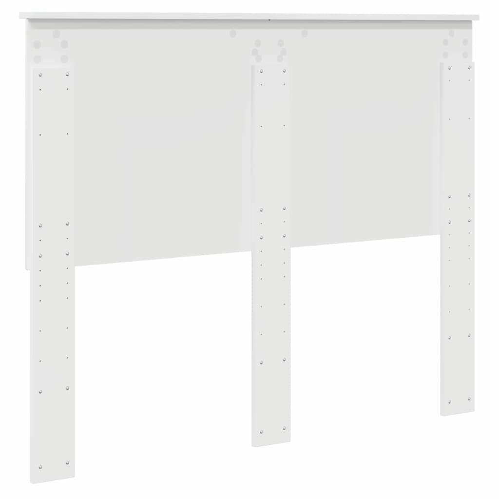 vidaXL Κεφαλάρι με κεφαλάρι Γυαλιστερό Λευκό 120 cm Επεξεργασμένο ξύλο