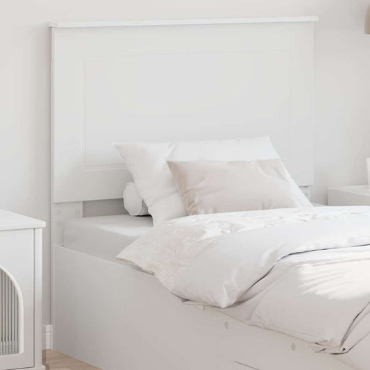 vidaXL Κεφαλάρι με κεφαλάρι Λευκό 90 cm Επεξεργασμένο ξύλο