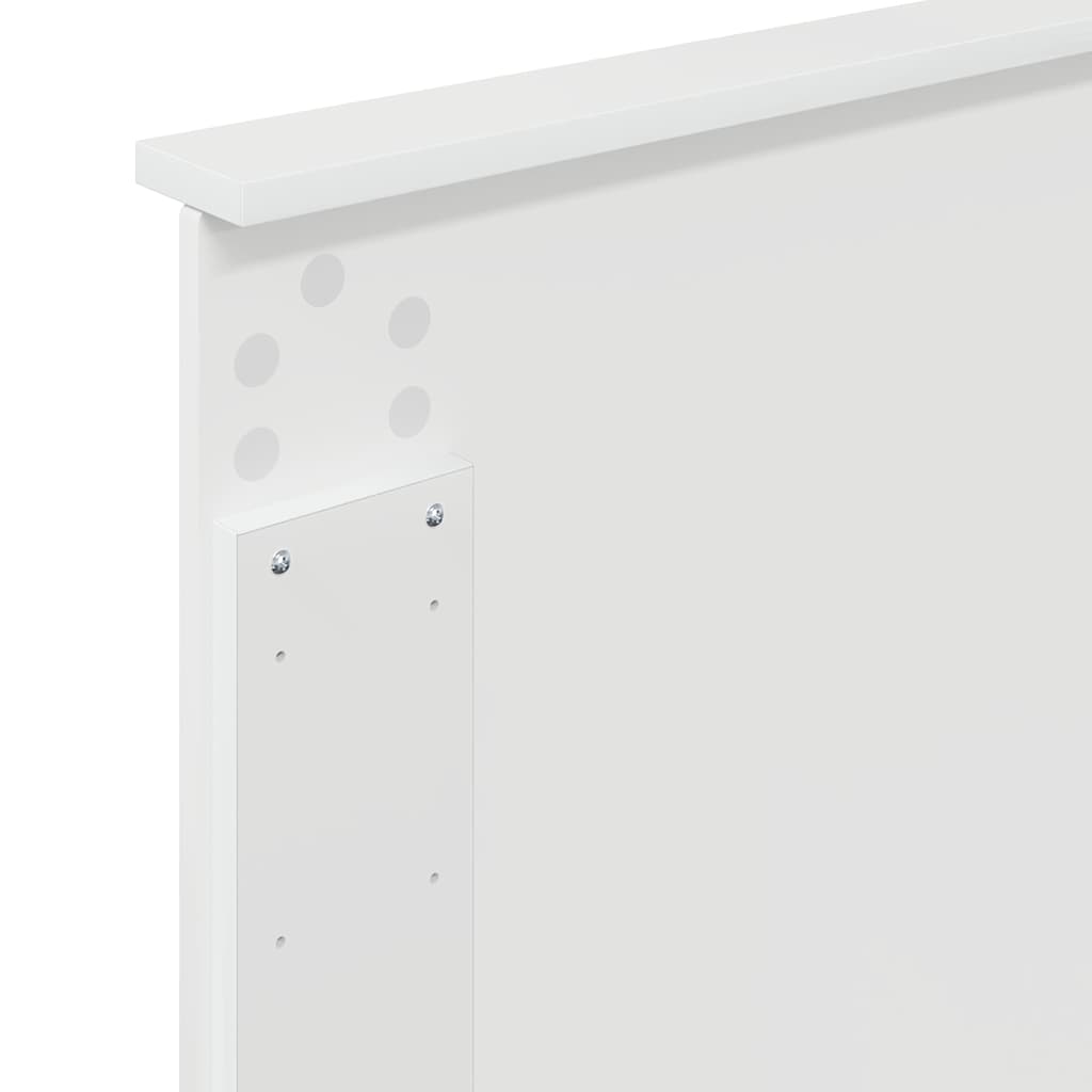 vidaXL Κεφαλάρι με κεφαλάρι Γυαλιστερό Λευκό 90 cm Επεξεργασμένο ξύλο