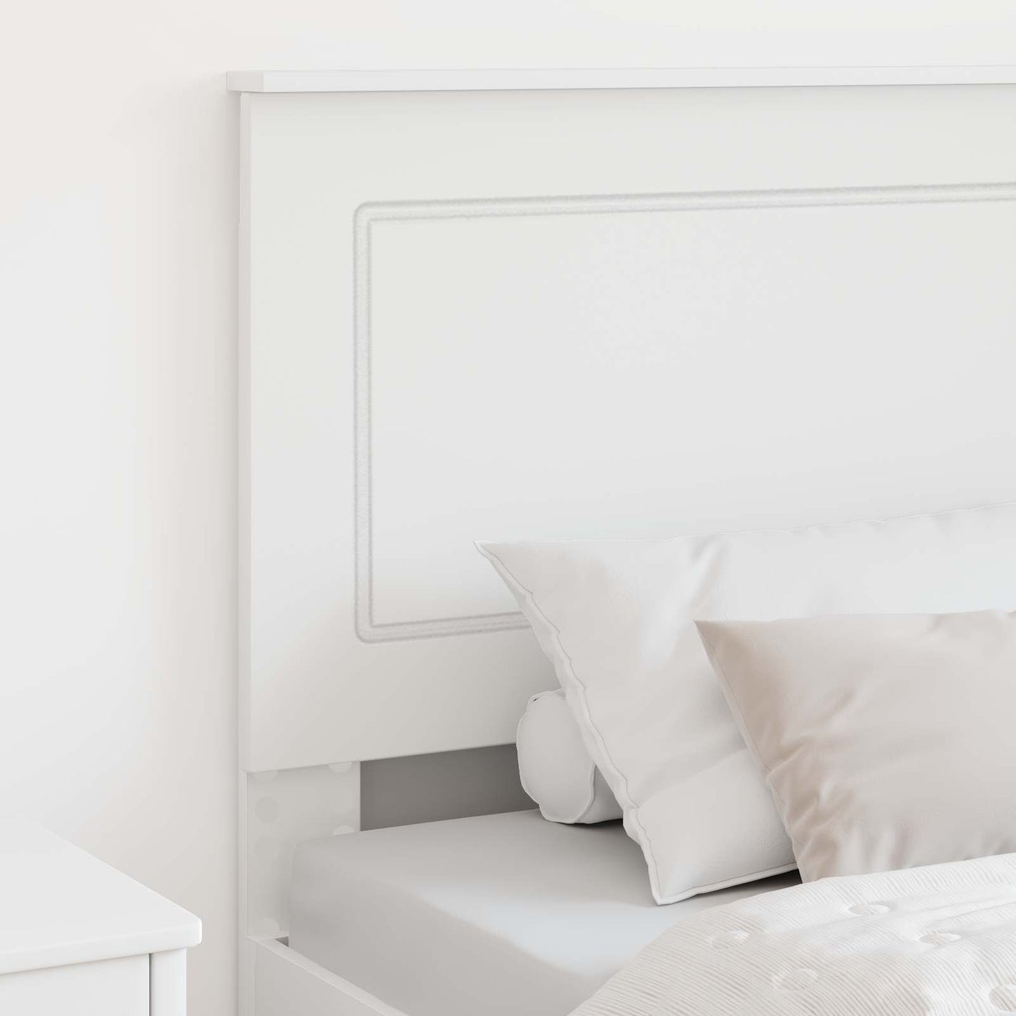 vidaXL Κεφαλάρι με κεφαλάρι Λευκό 75 cm Επεξεργασμένο ξύλο