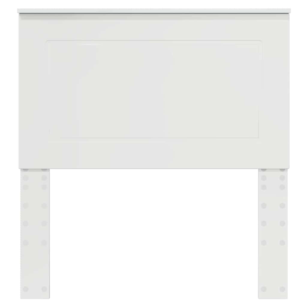 vidaXL Κεφαλάρι με κεφαλάρι Γυαλιστερό Λευκό 75 cm Επεξεργασμένο ξύλο