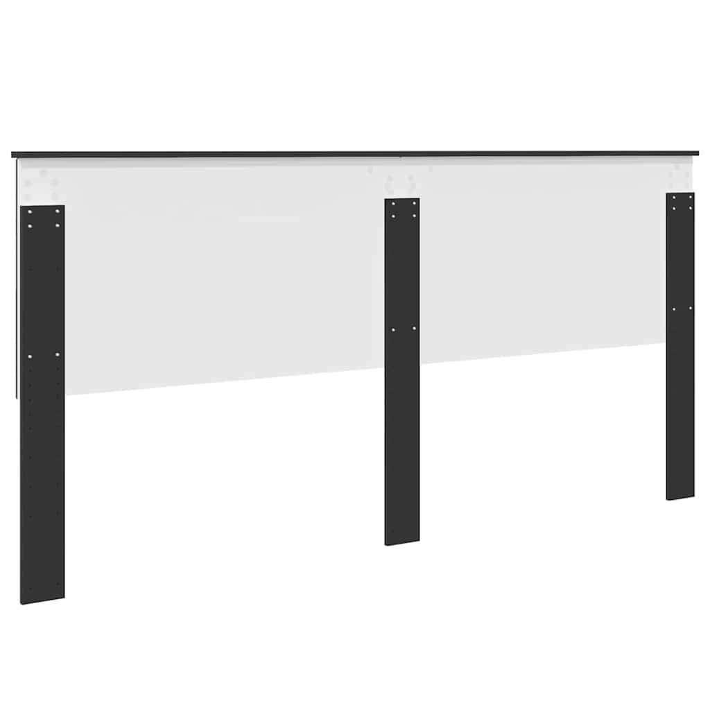 vidaXL Κεφαλάρι με κεφαλάρι Μαύρη Οξυά 200 cm Επεξεργασμένο ξύλο