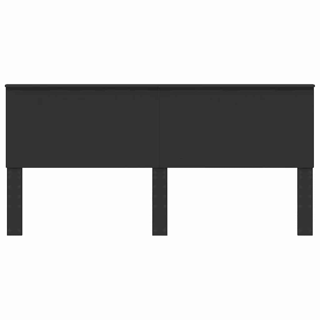 vidaXL Κεφαλάρι με κεφαλάρι Μαύρη Οξυά 200 cm Επεξεργασμένο ξύλο