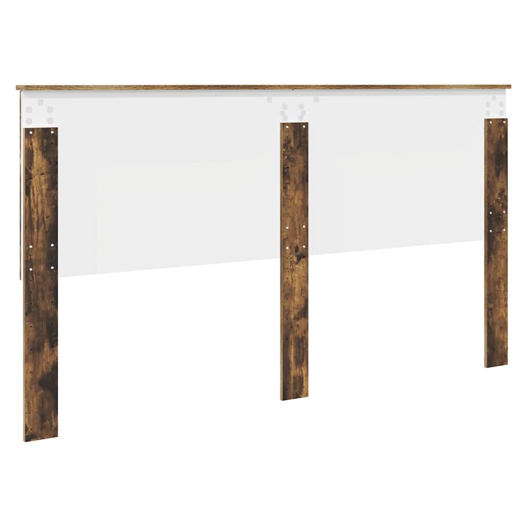 vidaXL Κεφαλάρι με κεφαλάρι Καπνιστό Δρύς 180 cm Επεξεργασμένο ξύλο