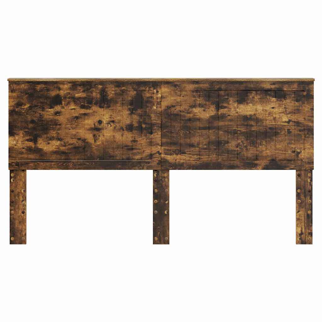 vidaXL Κεφαλάρι με κεφαλάρι Καπνιστό Δρύς 180 cm Επεξεργασμένο ξύλο