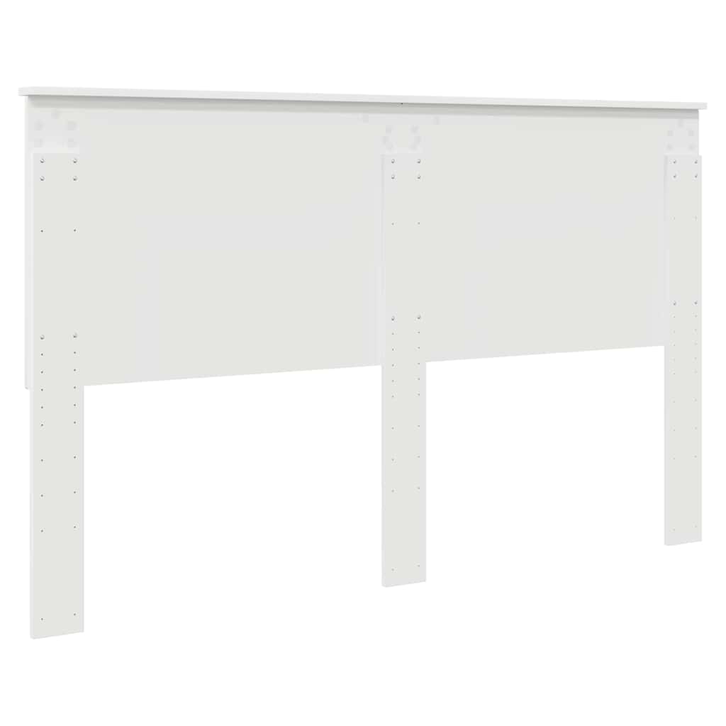 vidaXL Κεφαλάρι με κεφαλάρι Λαμπερό Λευκό 160 cm Επεξεργασμένο ξύλο