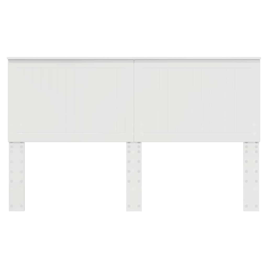 vidaXL Κεφαλάρι με κεφαλάρι Λαμπερό Λευκό 160 cm Επεξεργασμένο ξύλο