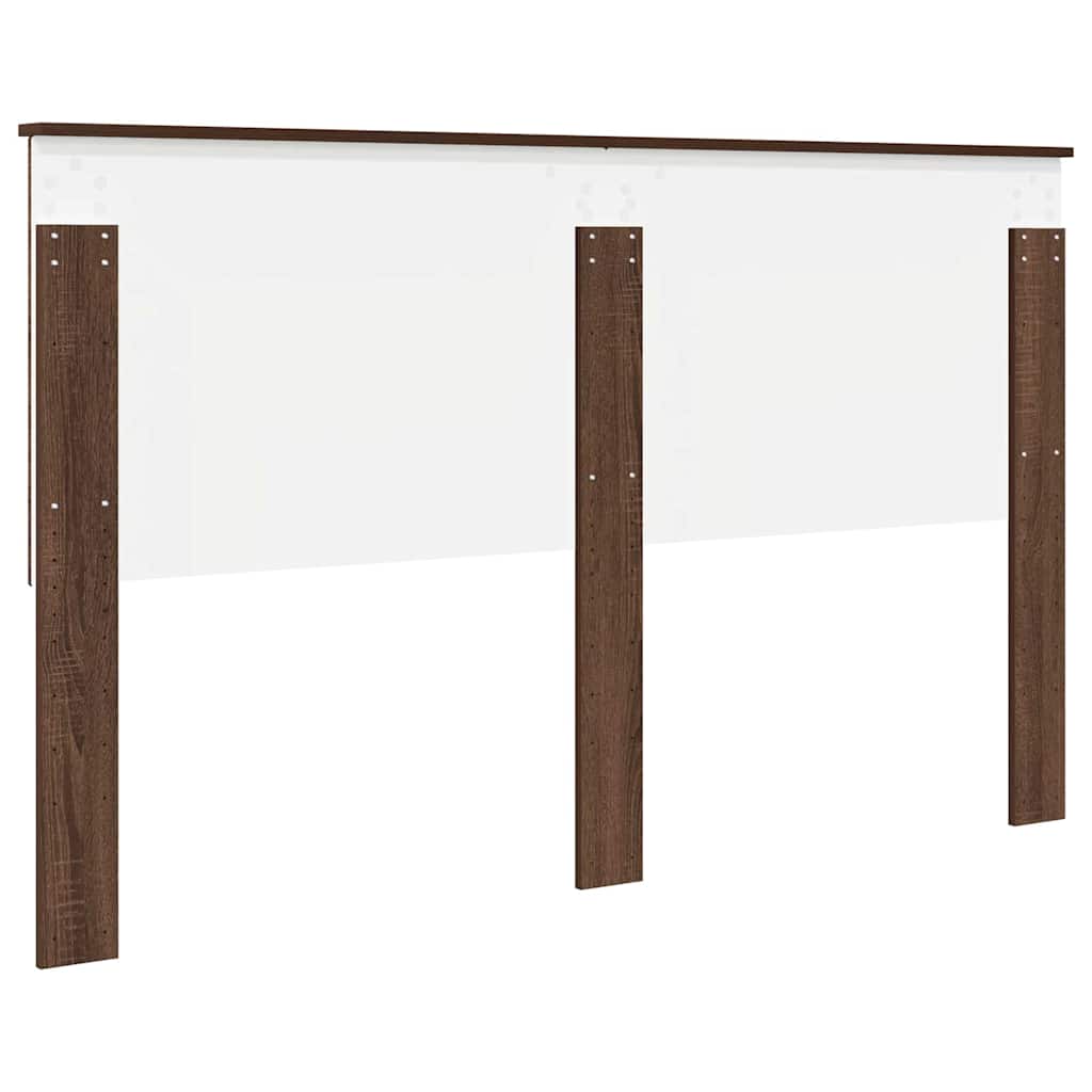 vidaXL Κεφαλάρι με κεφαλάρι Καφέ δρυς 160 cm Επεξεργασμένο ξύλο