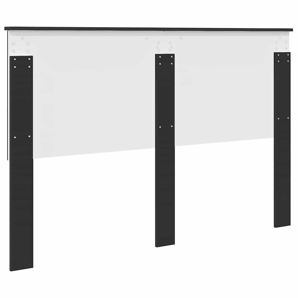 vidaXL Κεφαλάρι με κεφαλάρι Μαύρη Οξυά 150 cm Επεξεργασμένο ξύλο