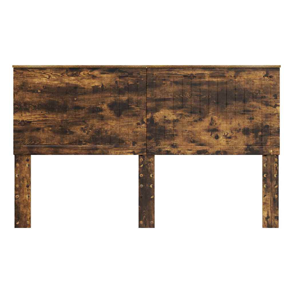 vidaXL Κεφαλάρι με κεφαλάρι Καπνιστό Δρύς 150 cm Επεξεργασμένο ξύλο