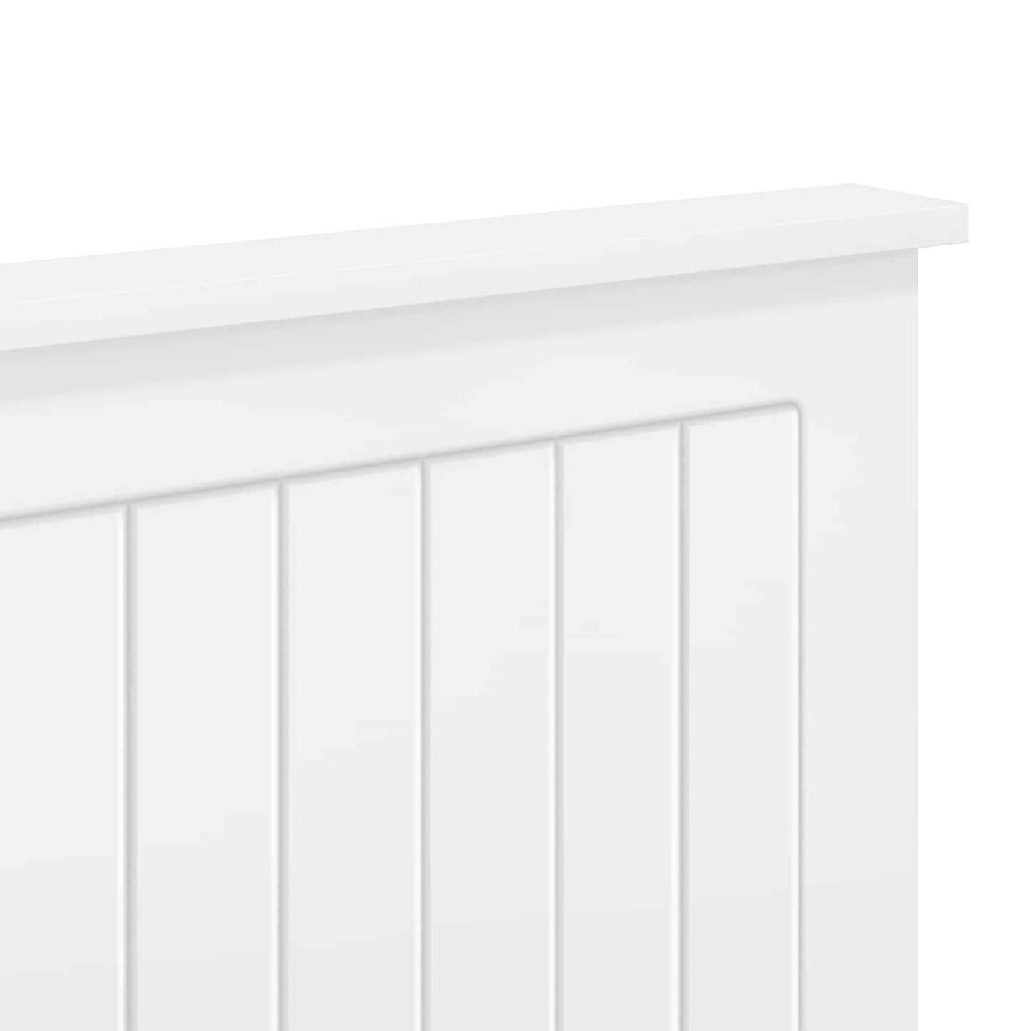 vidaXL Κεφαλάρι Λαμπερό Λευκό Επεξεργασμένο ξύλο