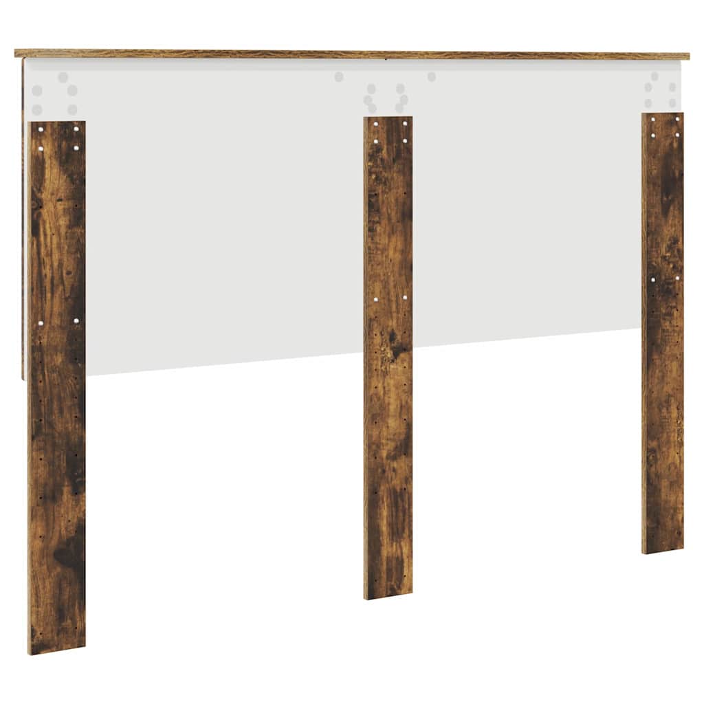 vidaXL Κεφαλάρι με κεφαλάρι Καπνιστό Δρύς 140 cm Επεξεργασμένο ξύλο