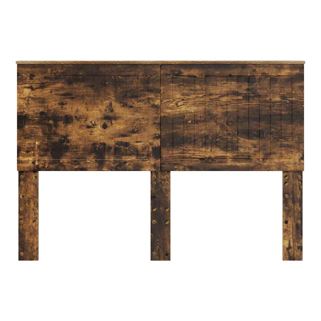 vidaXL Κεφαλάρι με κεφαλάρι Καπνιστό Δρύς 140 cm Επεξεργασμένο ξύλο