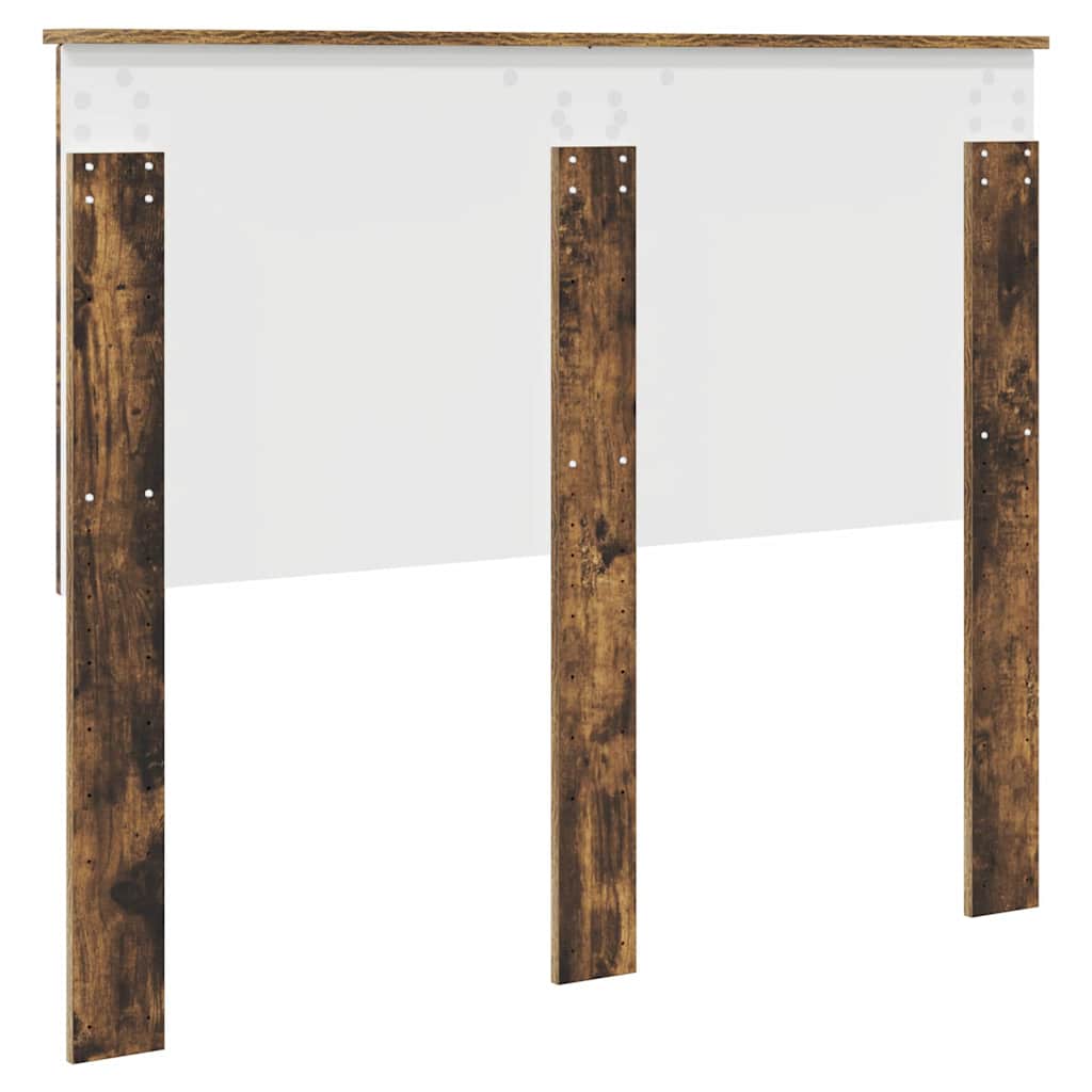 vidaXL Κεφαλάρι με κεφαλάρι Καπνιστό Δρύς 135 cm Επεξεργασμένο ξύλο