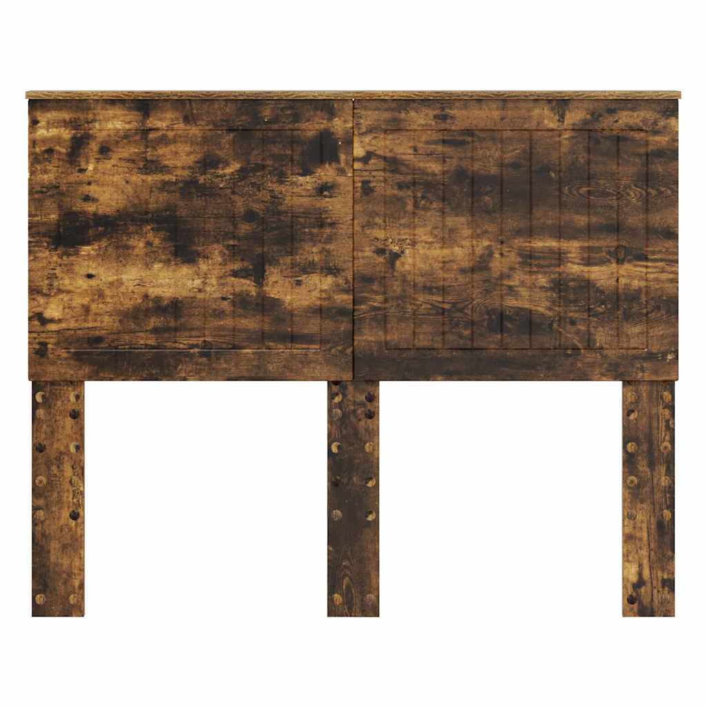 vidaXL Κεφαλάρι με κεφαλάρι Καπνιστό Δρύς 135 cm Επεξεργασμένο ξύλο