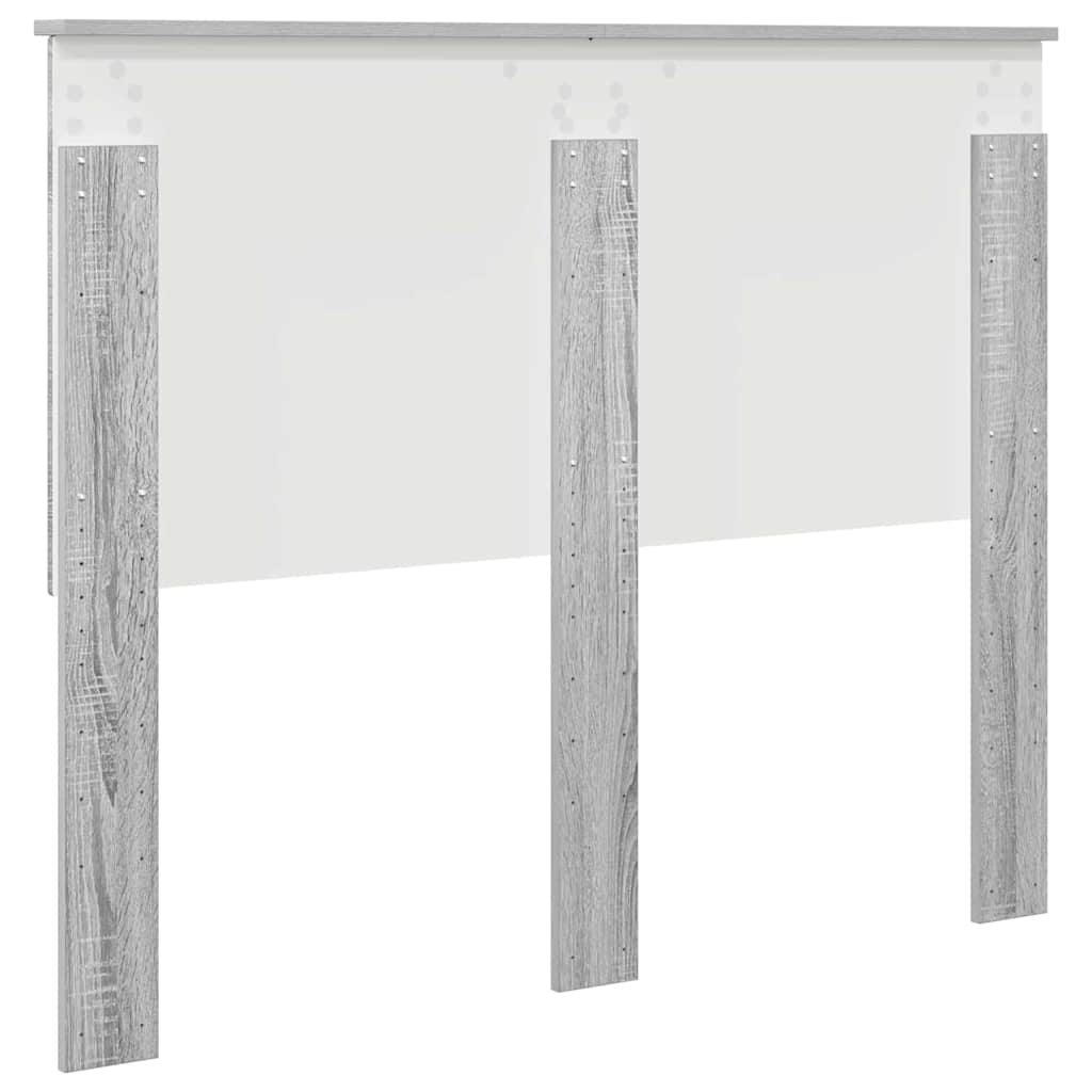 vidaXL Κεφαλάρι με κεφαλάρι Γκρίζο Σονομα 135 cm Επεξεργασμένο ξύλο