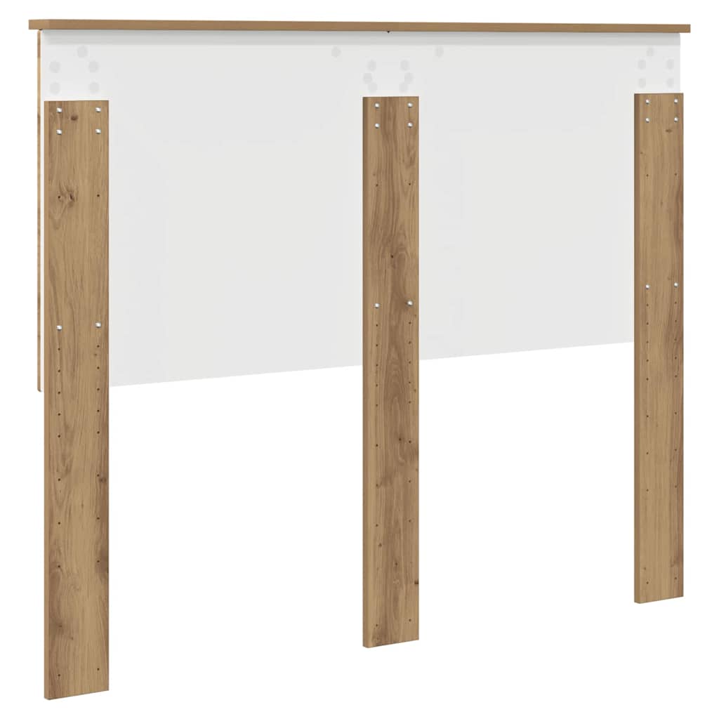 vidaXL Κεφαλάρι με κεφαλάρι Artisan Oak 135 cm Επεξεργασμένο ξύλο