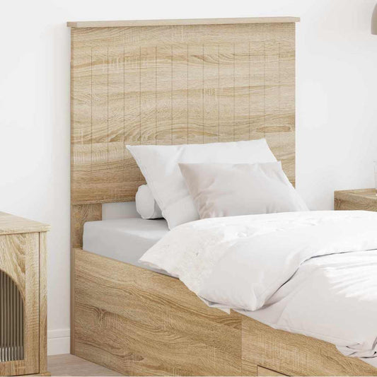 vidaXL Κεφαλάρι με κεφαλάρι Δρύς Sonoma 75 cm Επεξεργασμένο ξύλο