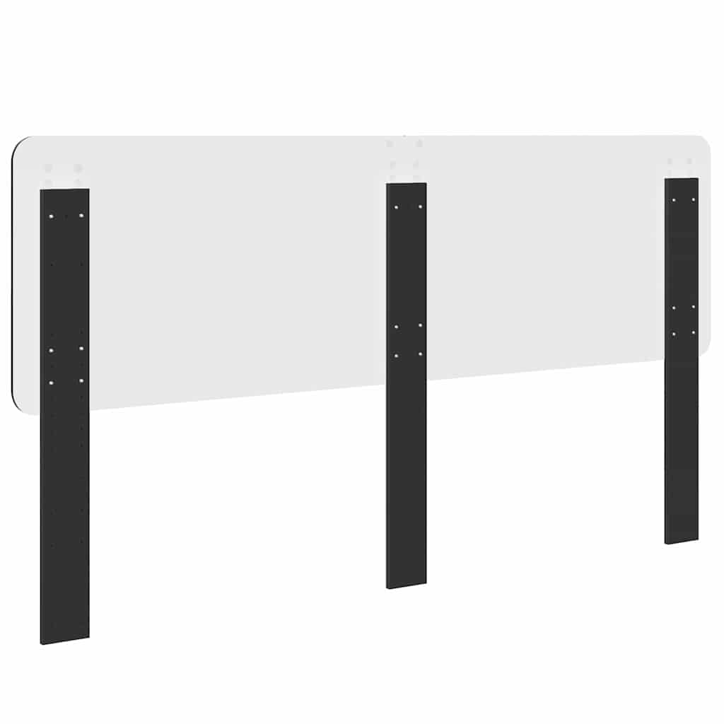 vidaXL Κεφαλάρι με κεφαλάρι Μαύρη Οξυά 200 cm Επεξεργασμένο ξύλο