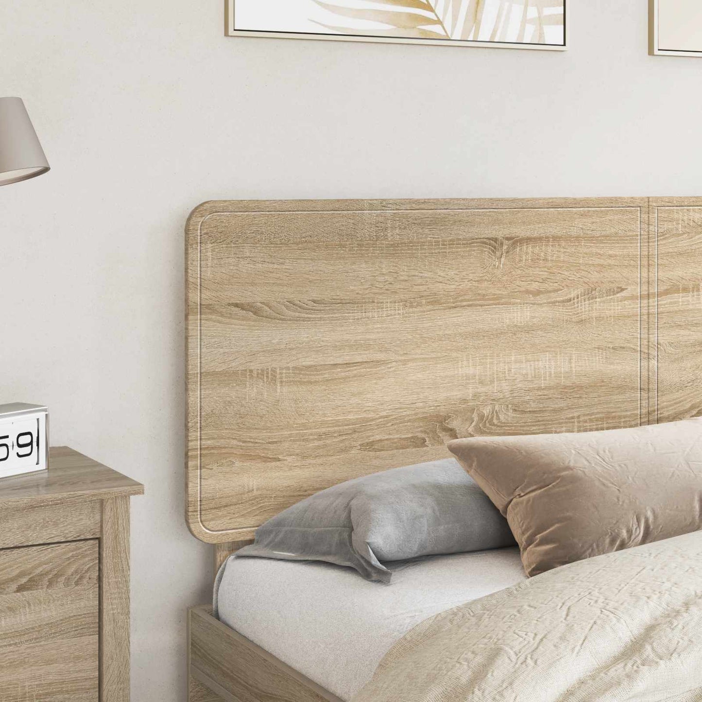 vidaXL Κεφαλάρι με κεφαλάρι Δρύς Sonoma 180 cm Επεξεργασμένο ξύλο