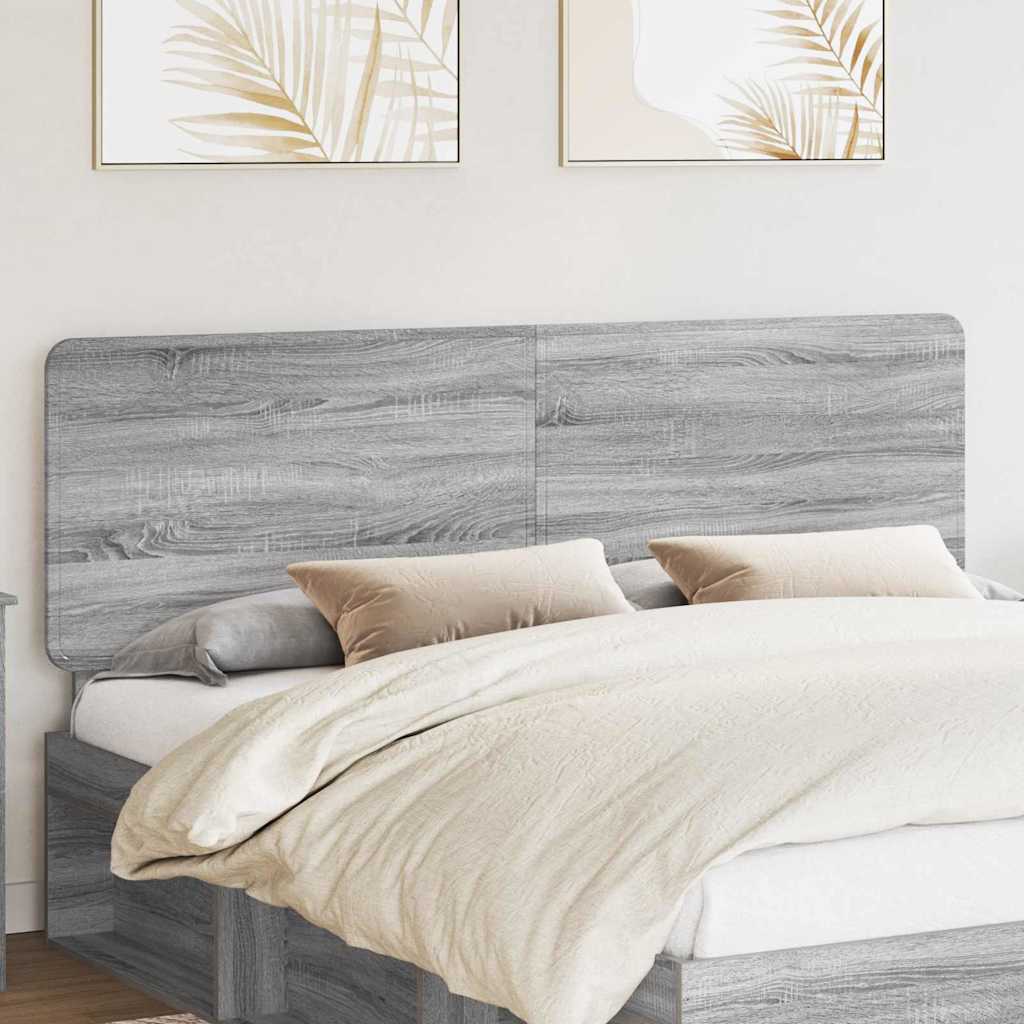 vidaXL Κεφαλάρι με κεφαλάρι Γκρίζο Σονομα 180 cm Επεξεργασμένο ξύλο