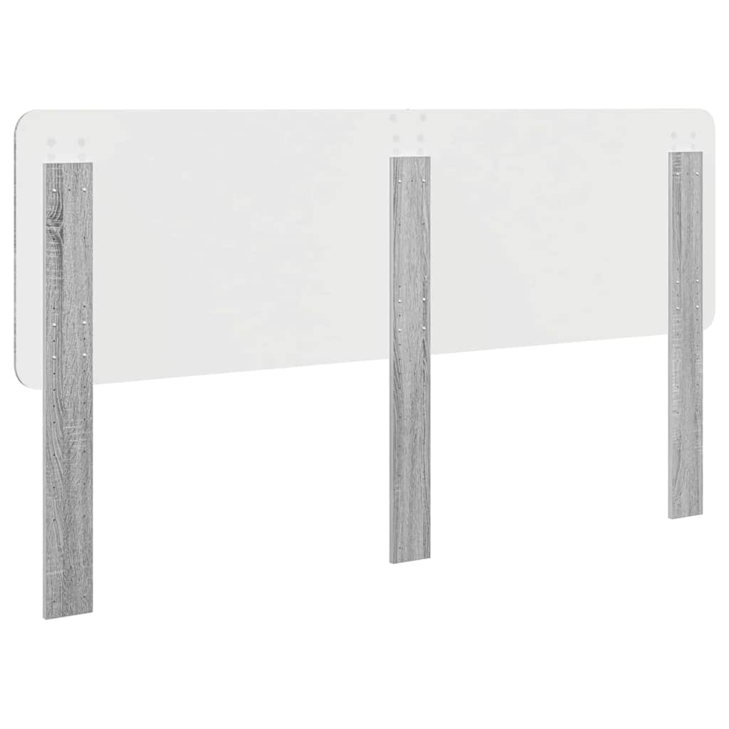 vidaXL Κεφαλάρι με κεφαλάρι Γκρίζο Σονομα 180 cm Επεξεργασμένο ξύλο