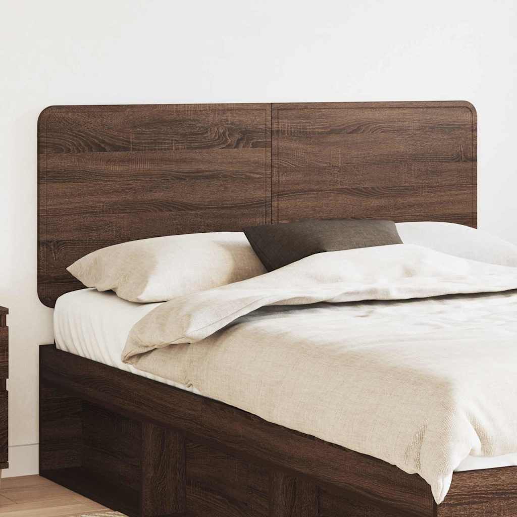 vidaXL Κεφαλάρι με κεφαλάρι Καφέ δρυς 160 cm Επεξεργασμένο ξύλο