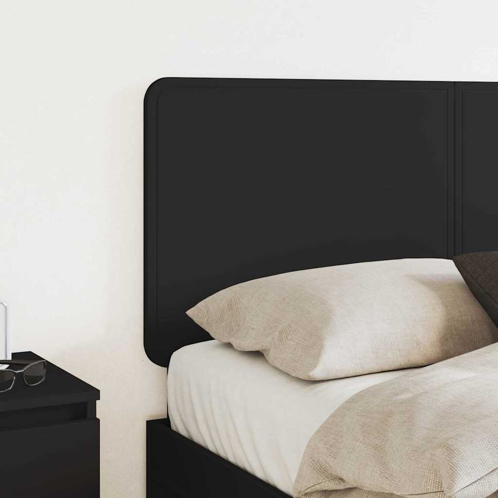 vidaXL Κεφαλάρι με κεφαλάρι Μαύρη Οξυά 150 cm Επεξεργασμένο ξύλο