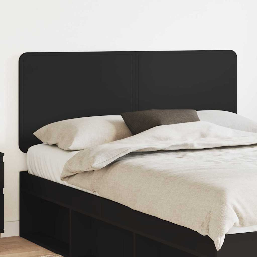 vidaXL Κεφαλάρι με κεφαλάρι Μαύρη Οξυά 150 cm Επεξεργασμένο ξύλο