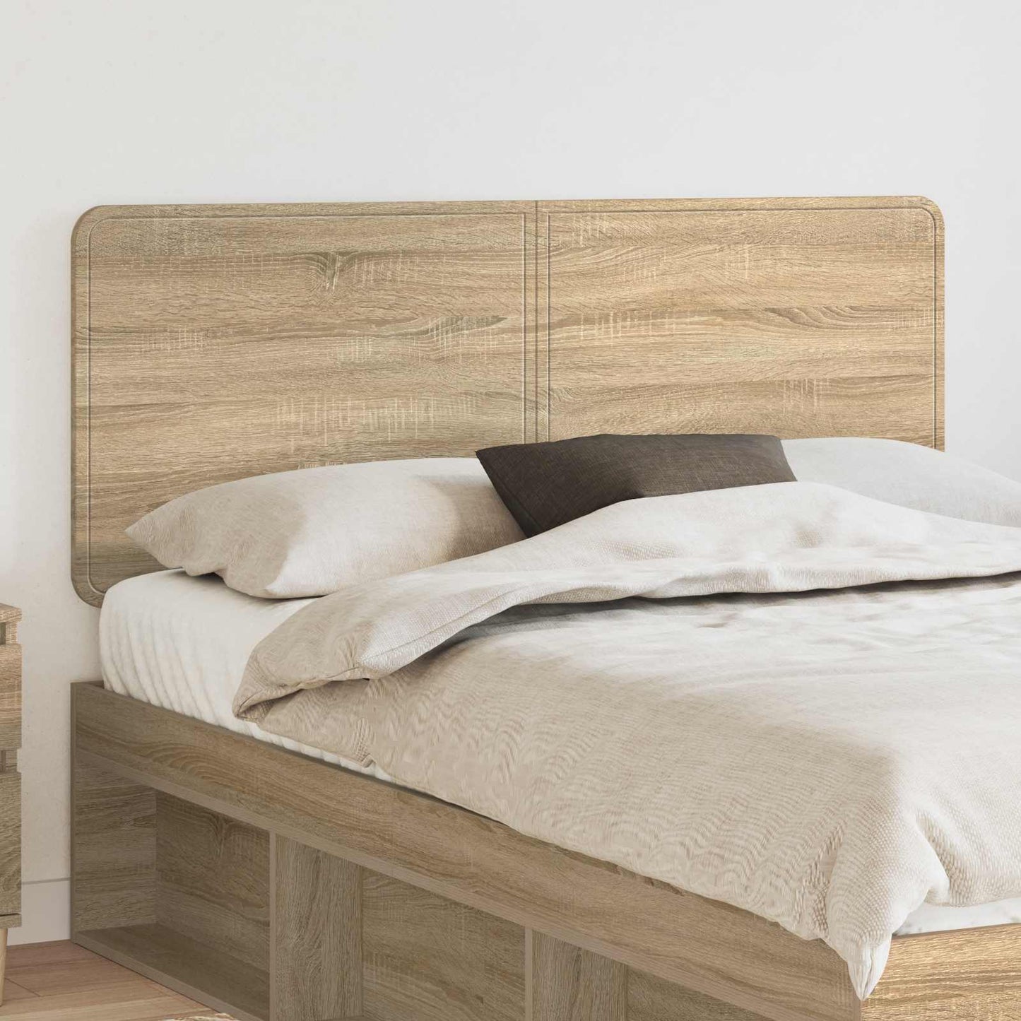 vidaXL Κεφαλάρι με κεφαλάρι Δρύς Sonoma 140 cm Επεξεργασμένο ξύλο