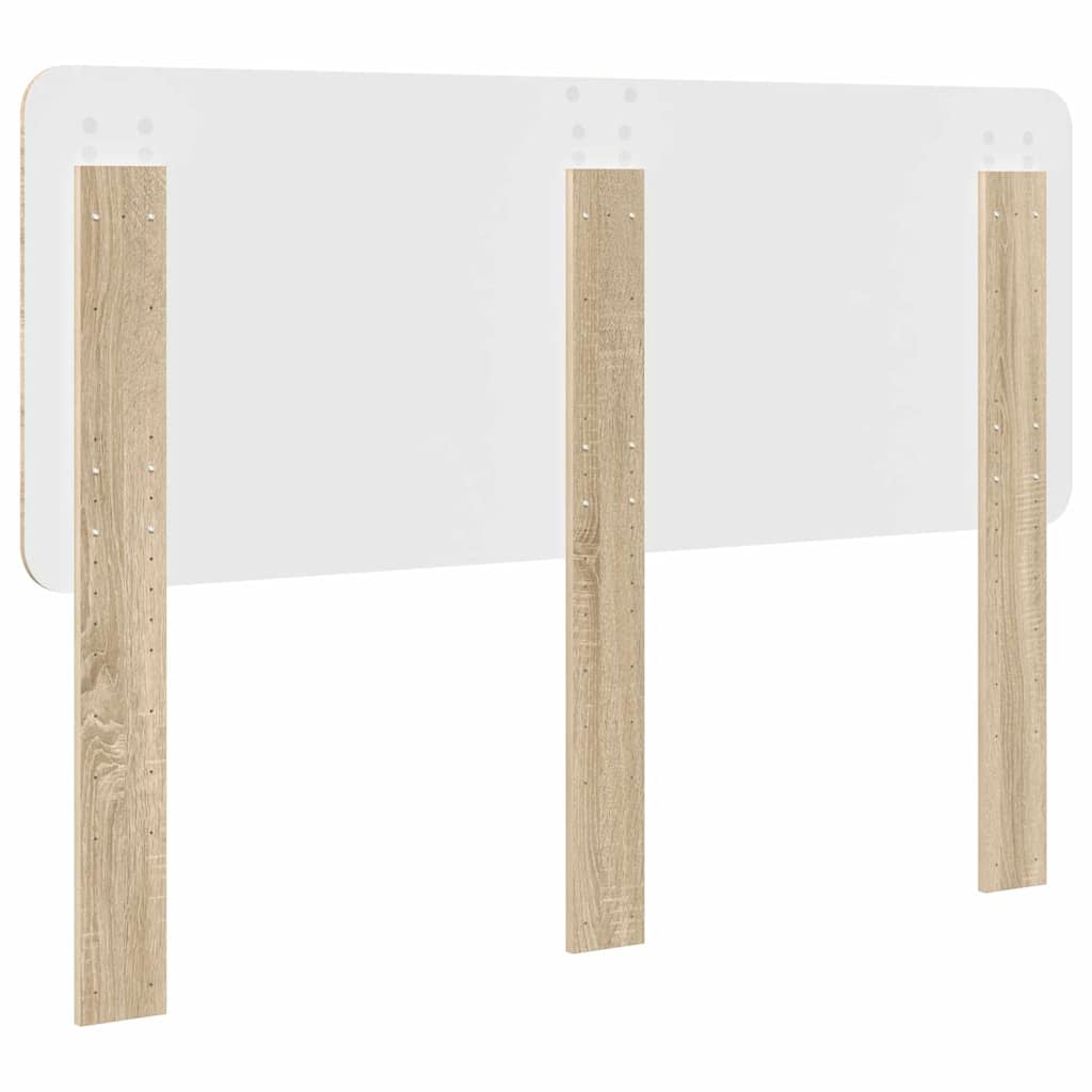 vidaXL Κεφαλάρι με κεφαλάρι Δρύς Sonoma 140 cm Επεξεργασμένο ξύλο