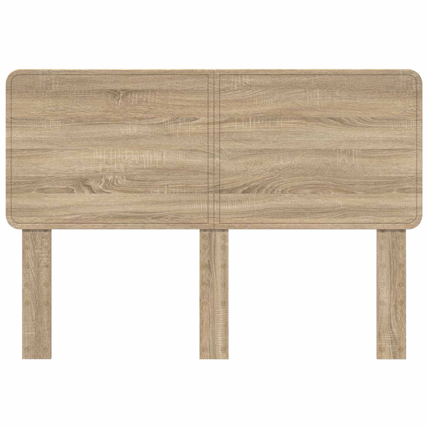 vidaXL Κεφαλάρι με κεφαλάρι Δρύς Sonoma 140 cm Επεξεργασμένο ξύλο