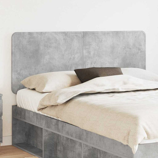 vidaXL Κεφαλάρι με κεφαλάρι Σκυρόδεμα Γκρι 140 cm Επεξεργασμένο ξύλο