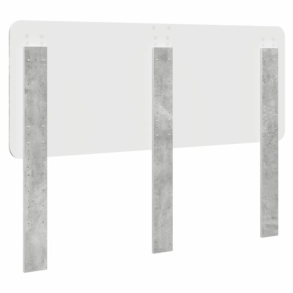 vidaXL Κεφαλάρι με κεφαλάρι Σκυρόδεμα Γκρι 140 cm Επεξεργασμένο ξύλο