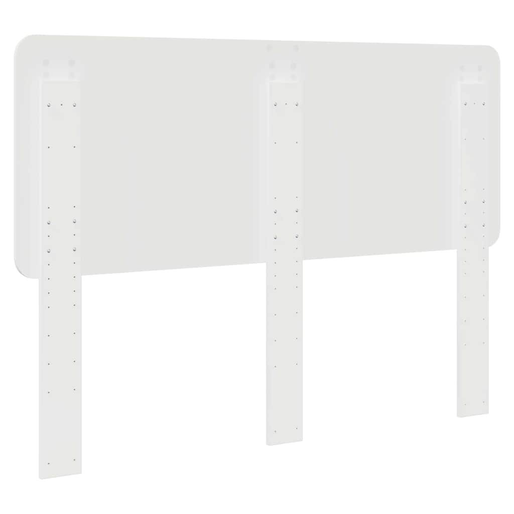 vidaXL Κεφαλάρι με κεφαλάρι Λαμπερό Λευκό 140 cm Επεξεργασμένο ξύλο