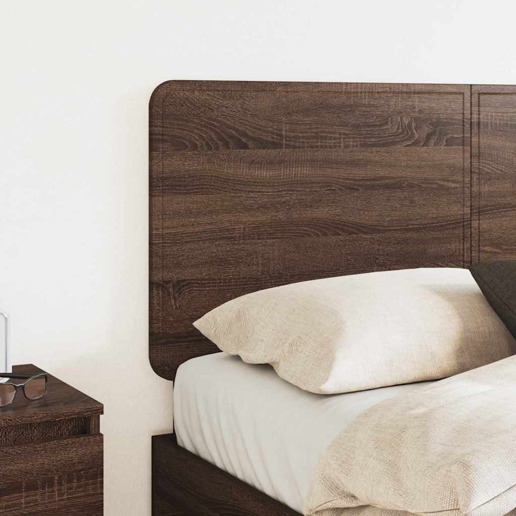 vidaXL Κεφαλάρι με κεφαλάρι Καφέ δρυς 140 cm Επεξεργασμένο ξύλο