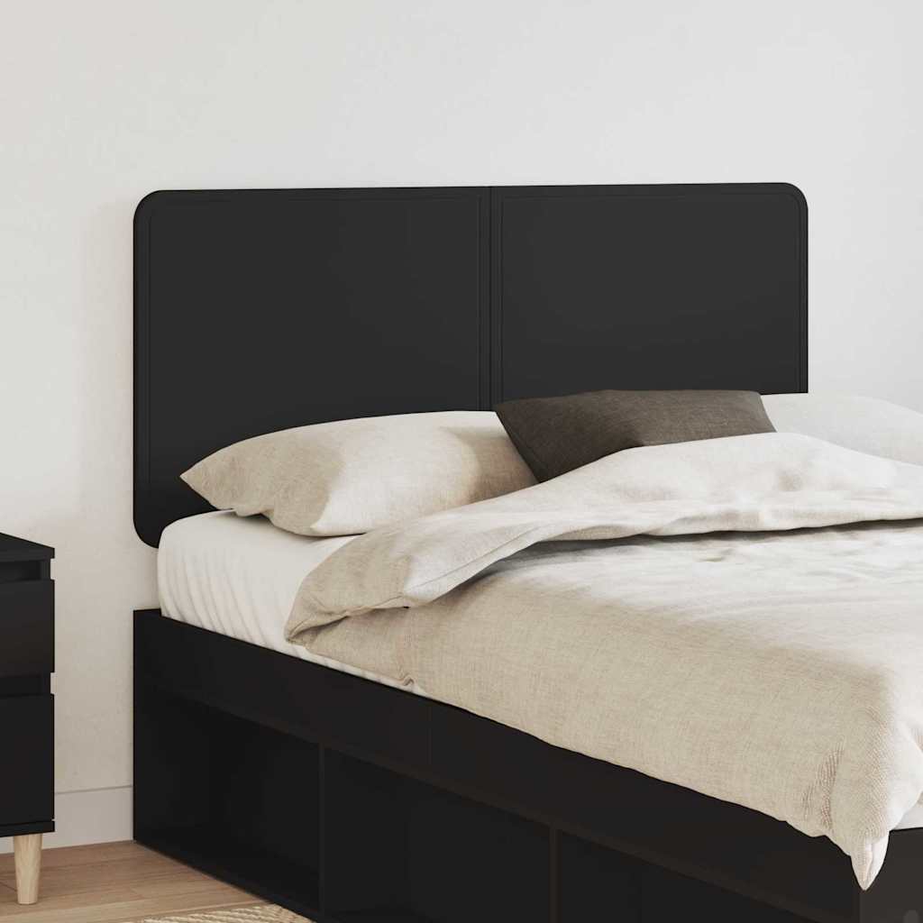 vidaXL Κεφαλάρι με κεφαλάρι Μαύρη Οξυά 120 cm Επεξεργασμένο ξύλο
